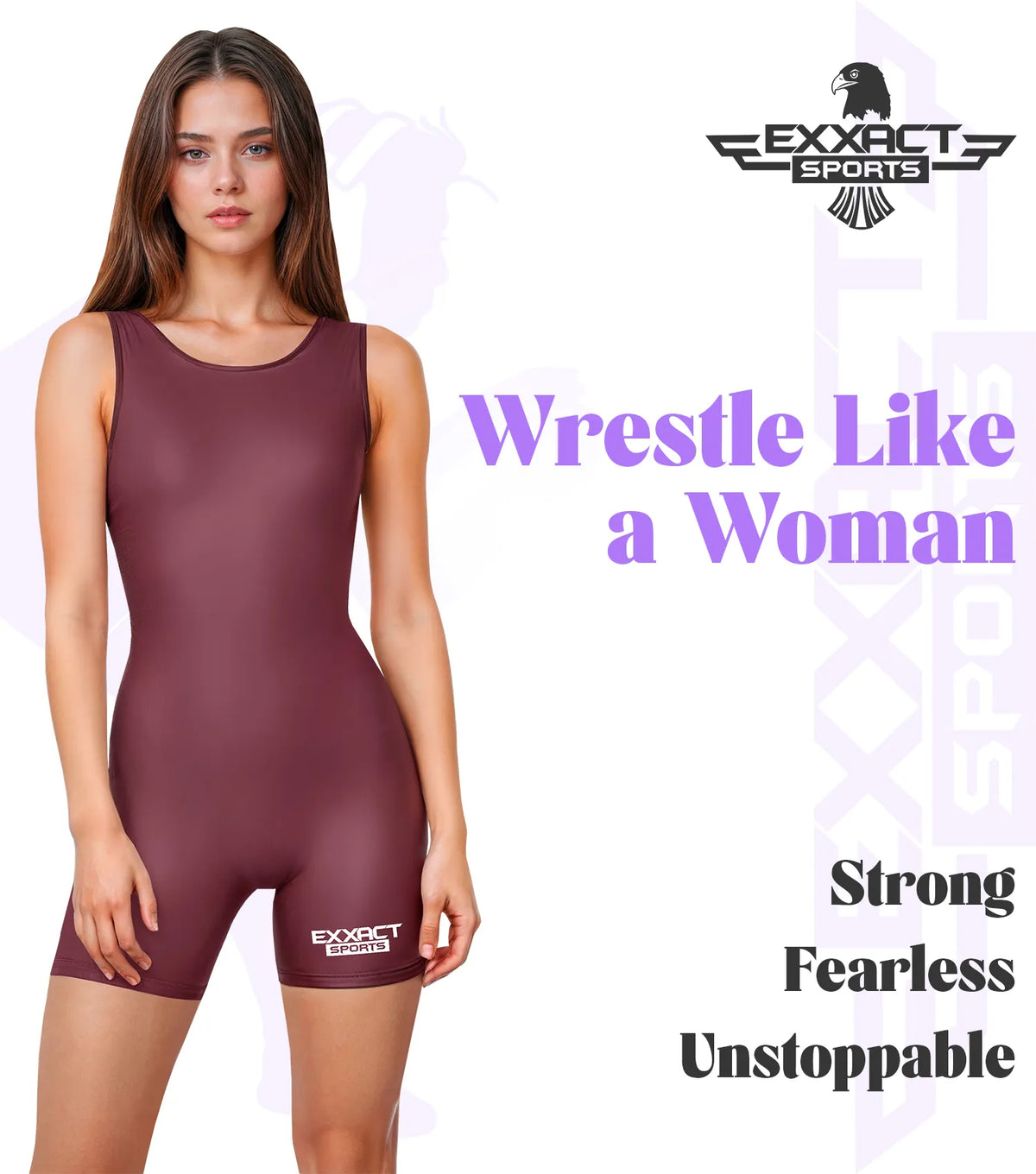 Women’s Maroon Wrestling Singlets High-cut Female singlets