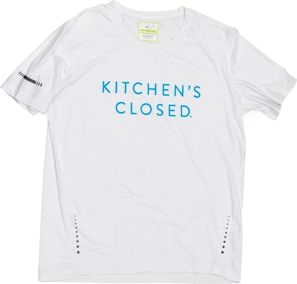 Women's Lux Performance White Kitchen's Closed Tee