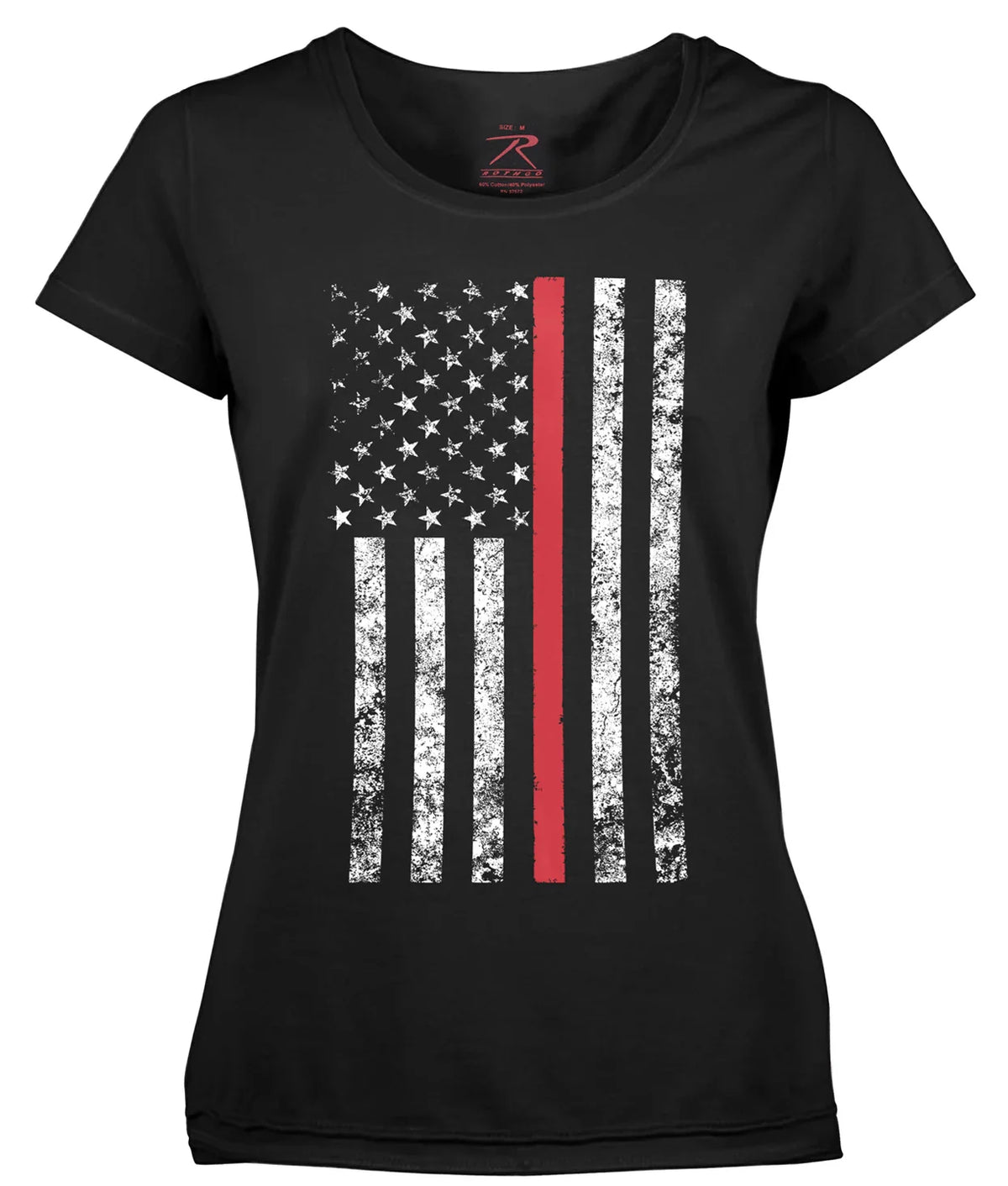Womens Thin Red Line Longer T-shirt - 2xl