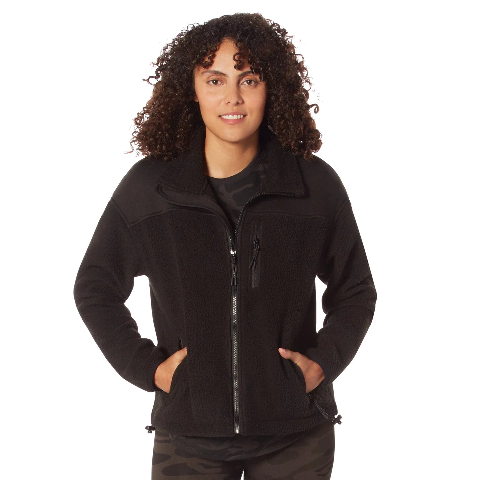 Womens Trailsman Sherpa Fleece Jacket - Black / s