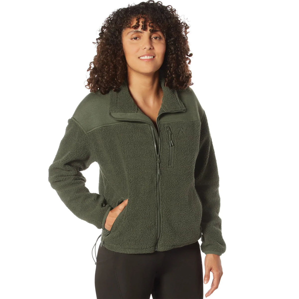 Womens Trailsman Sherpa Fleece Jacket - Olive Drab / m