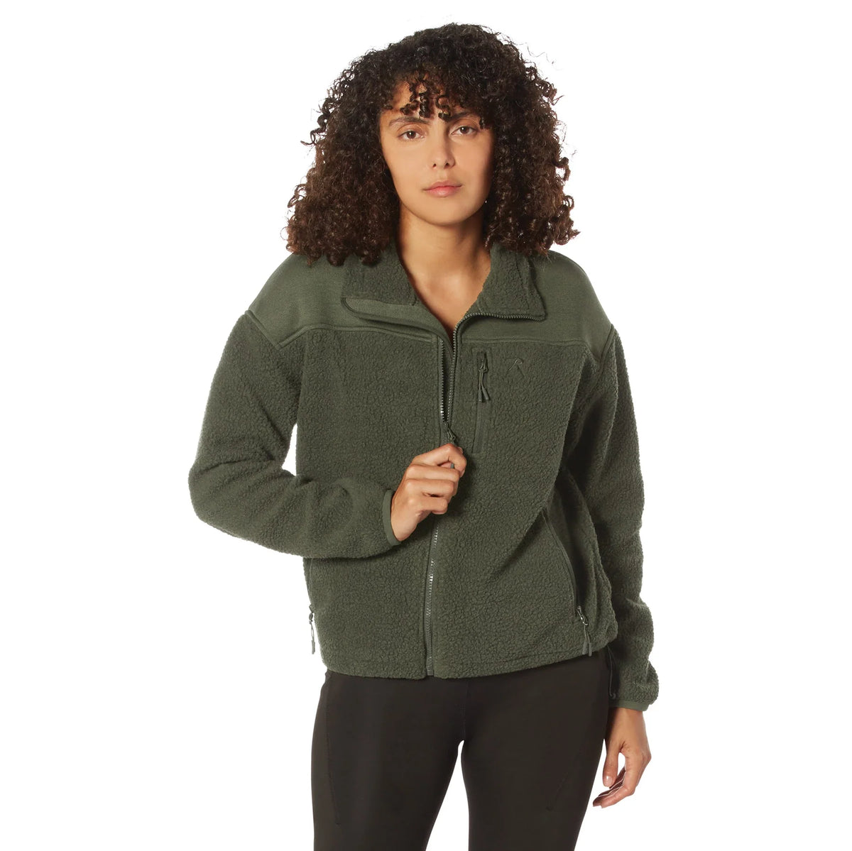 Womens Trailsman Sherpa Fleece Jacket - Olive Drab / s