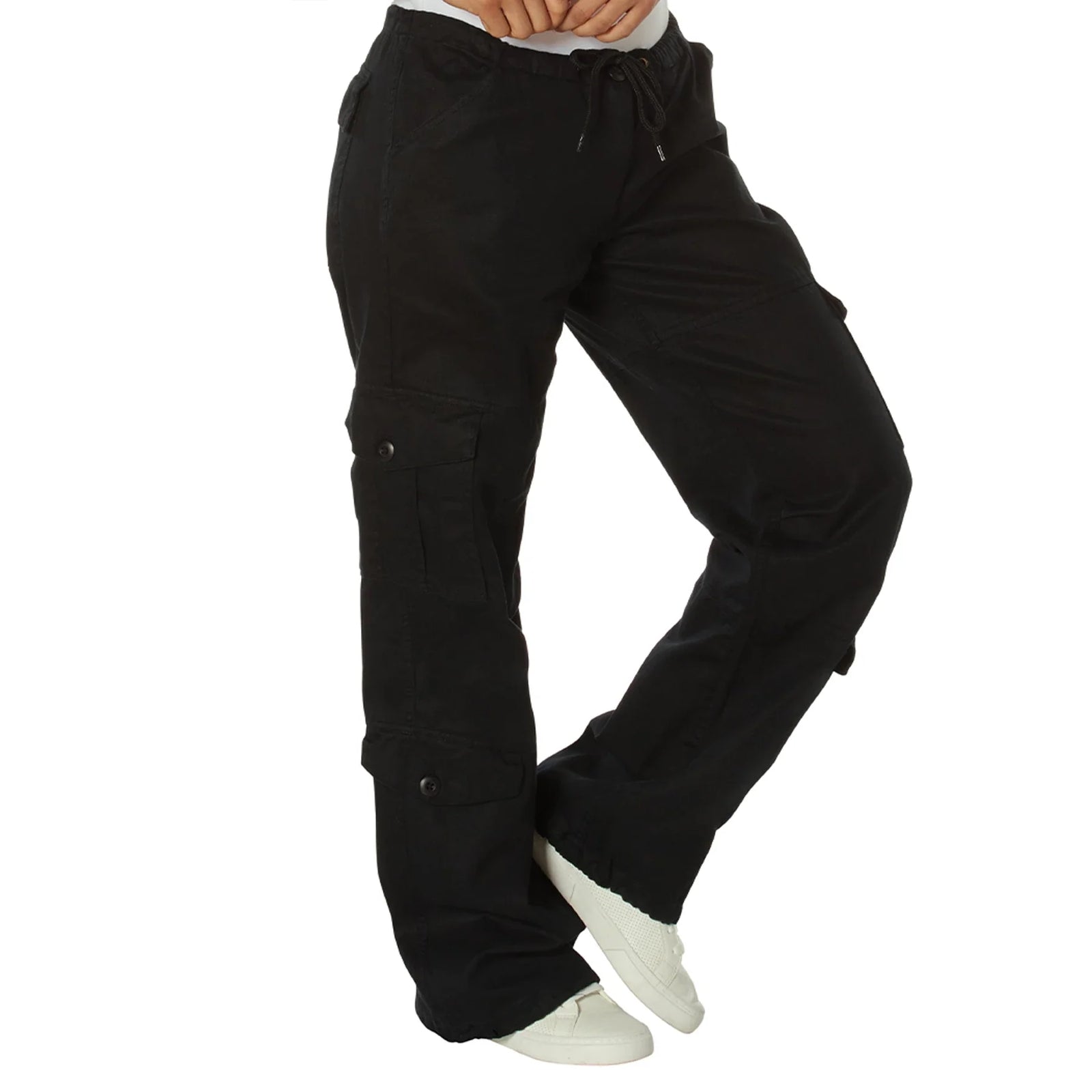 Womens Vintage Paratrooper Fatigue Pants - Black / Xs