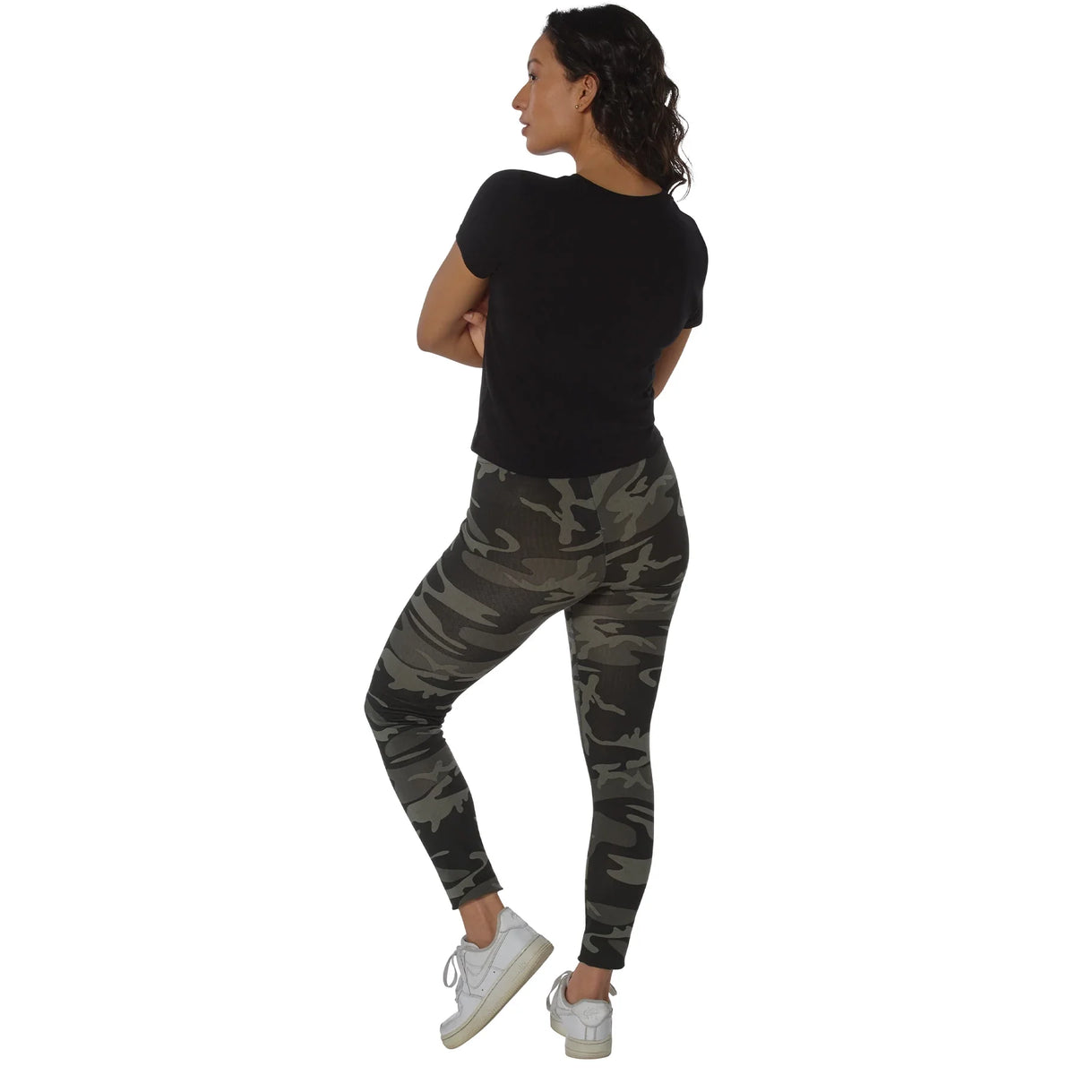 Womens Workout Performance Camo Leggings with Pockets
