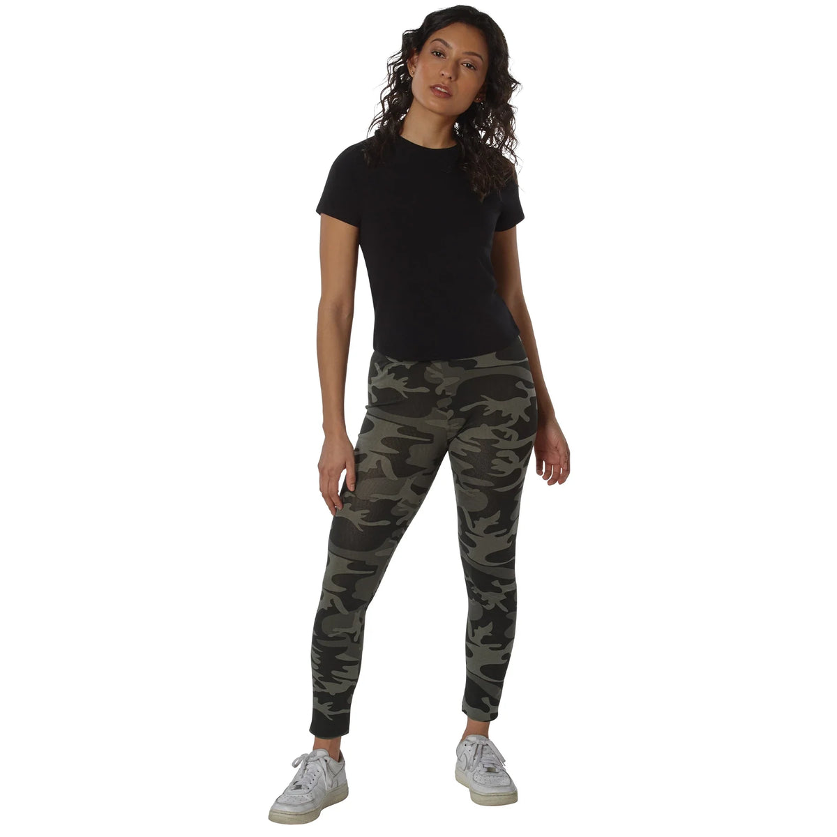 Womens Workout Performance Camo Leggings with Pockets