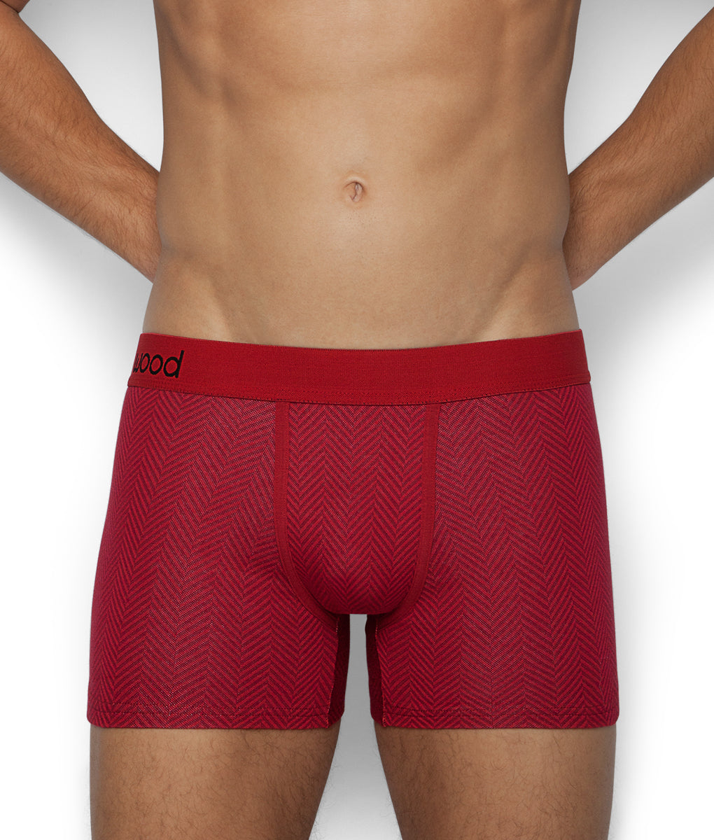 Wood Boxer Brief - Red Herring / Small