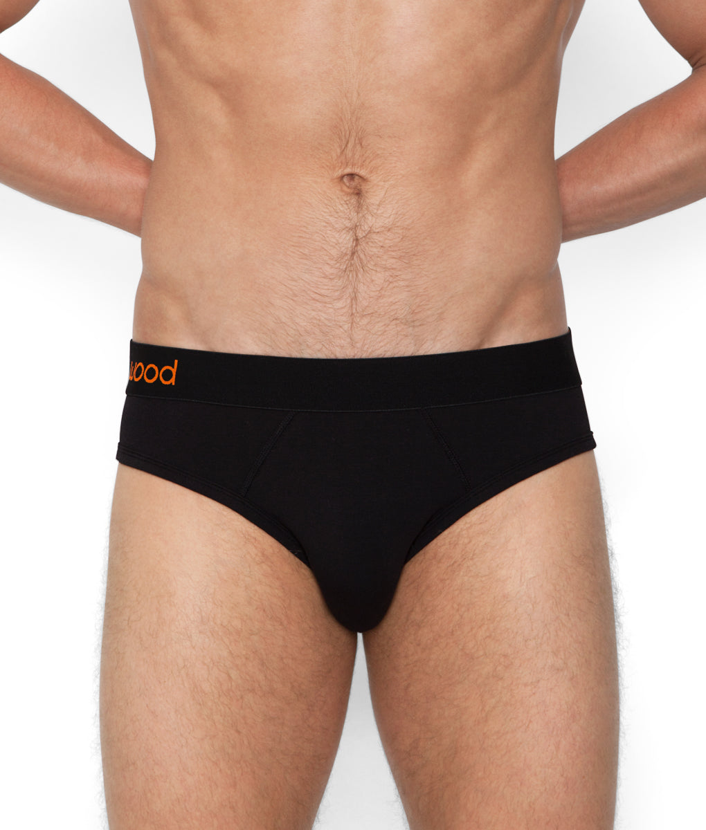 Wood Hip Brief - Black / Small