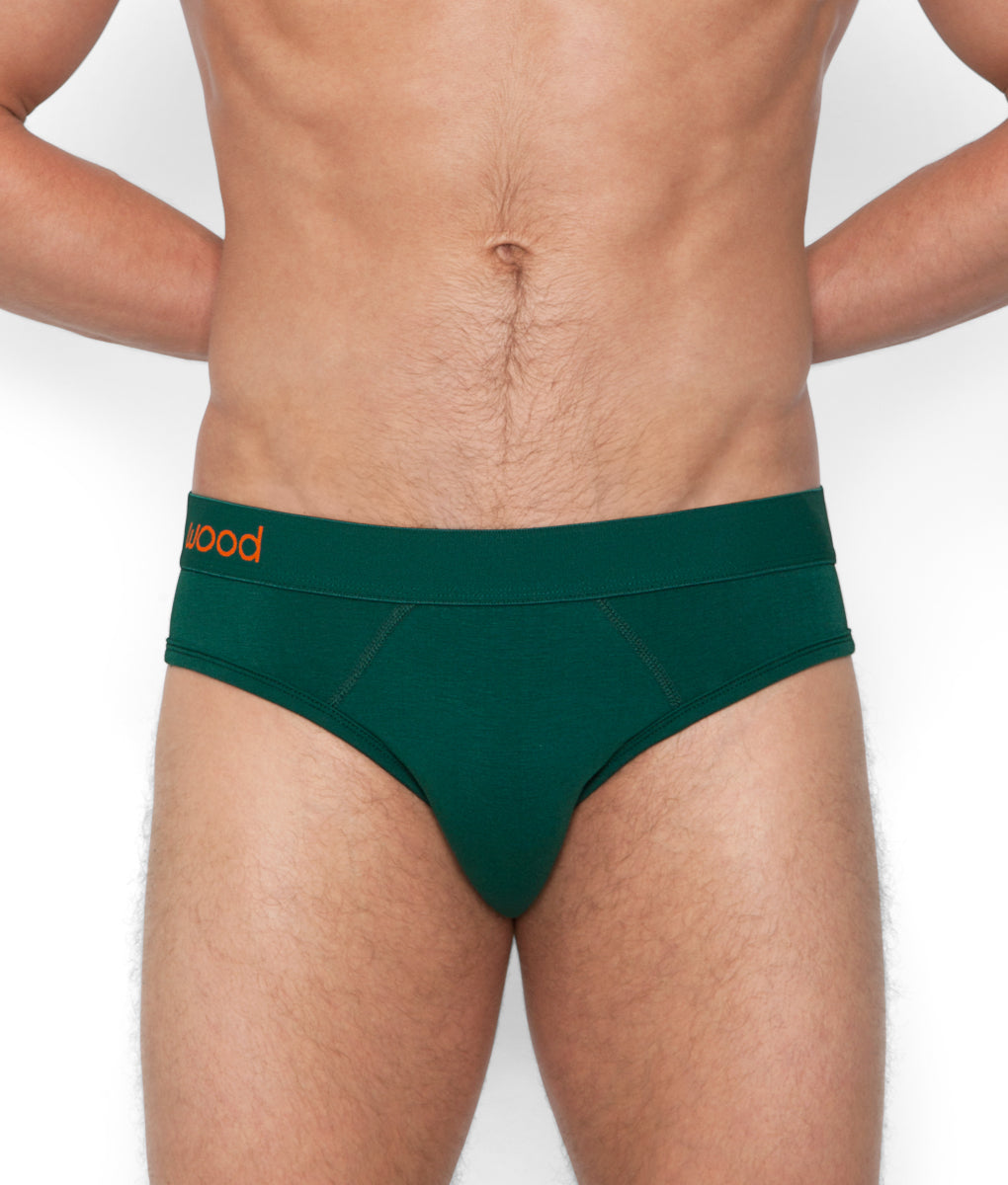 Wood Hip Brief - Forest Green / Small