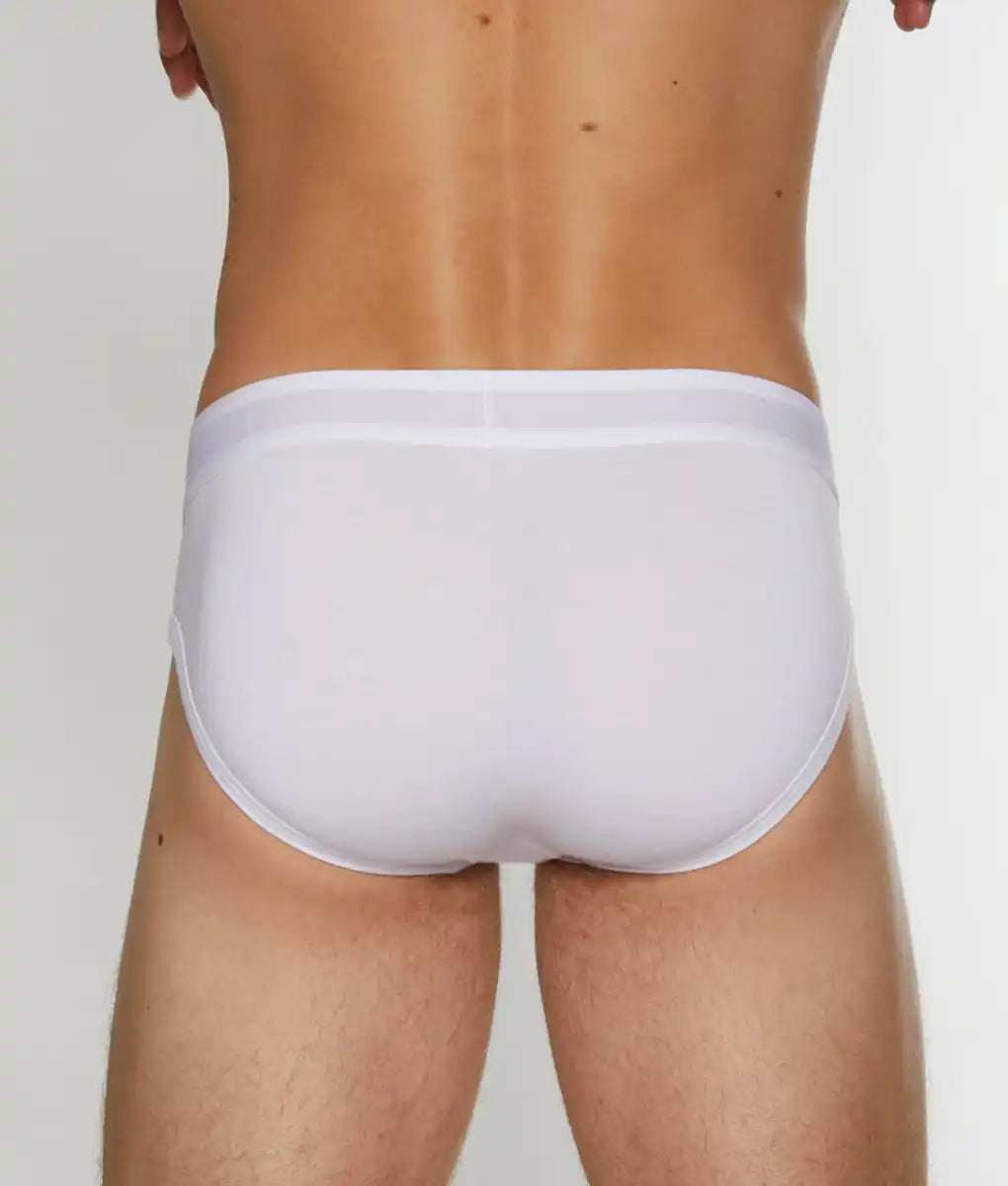 Wood Hip Brief White / Small