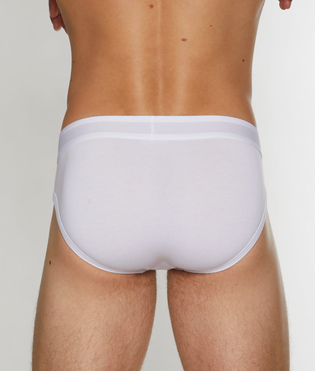 Wood Hip Brief - White / Small