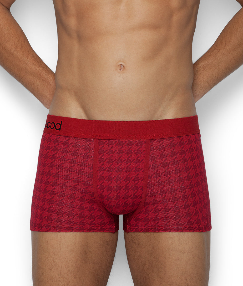 Wood Trunk - Red Houndstooth / Small