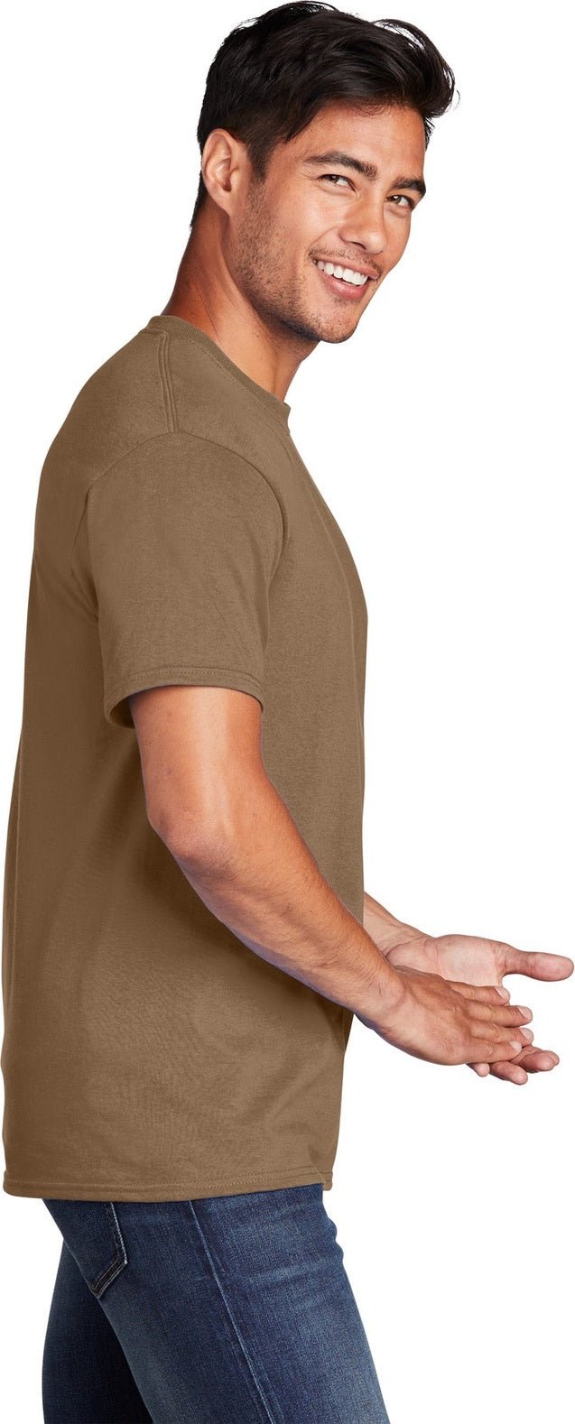 Woodland Brown Port & Co Core Cotton Tee. PC54