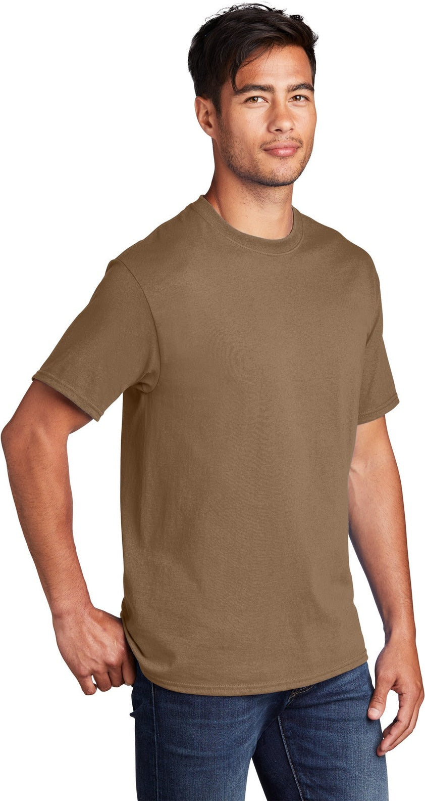 Woodland Brown Port & Co Core Cotton Tee. PC54