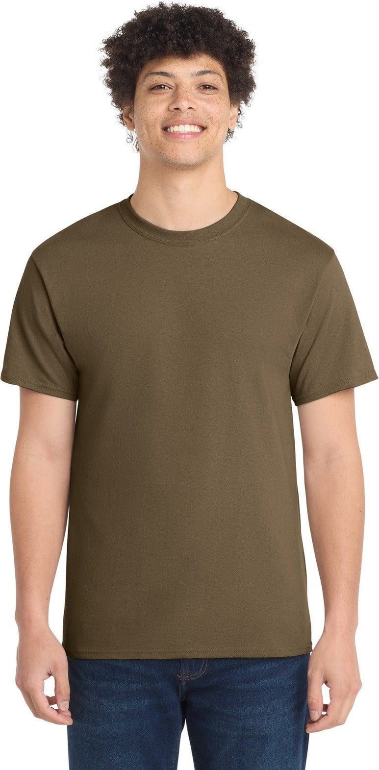 Woodland Brown Port & Co Core Cotton Tee. PC54