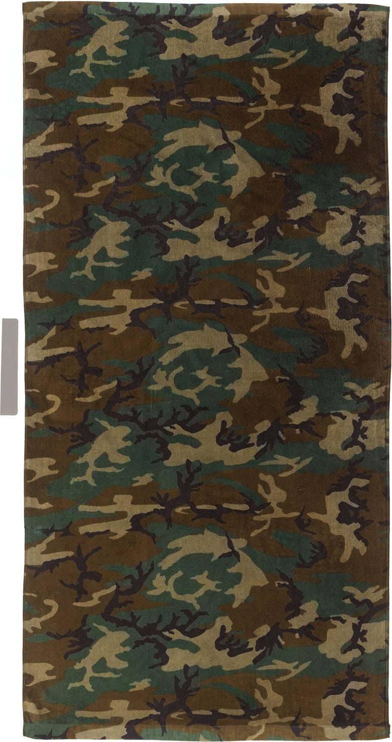 Woodland Camo Beach Towel