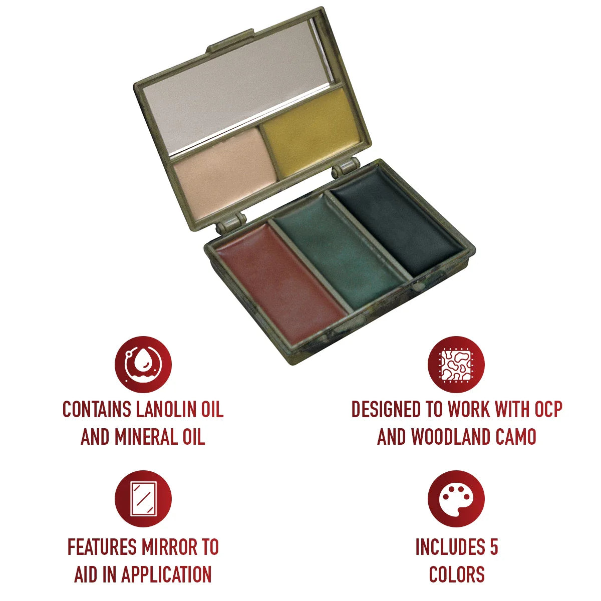 Woodland / Grey Bark Camo Face Paint Compact