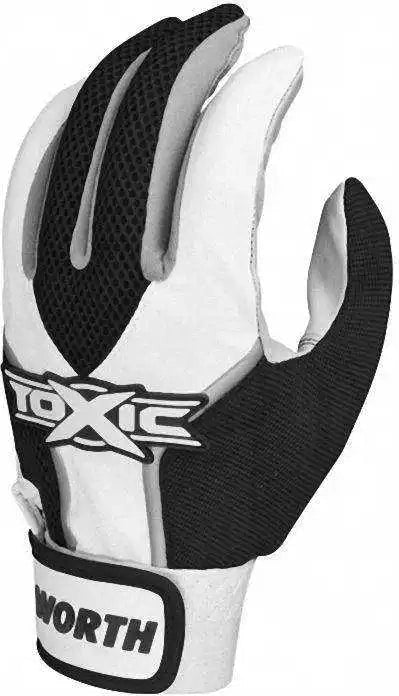 Worth Toxic Batting Gloves Youth - Black White