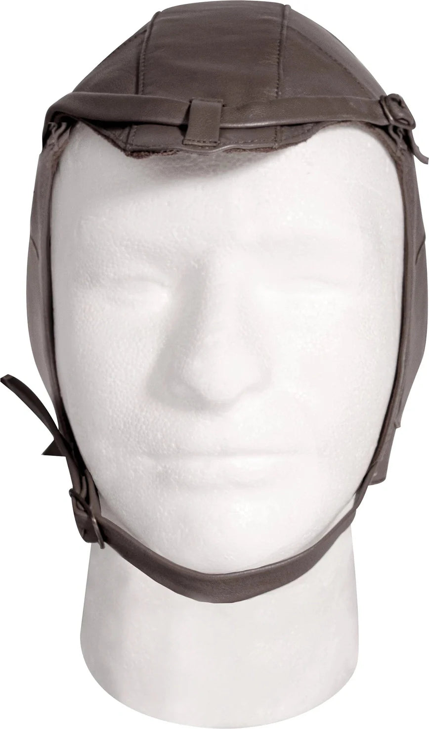 Wwii Style Leather Pilot Helmet - m / l