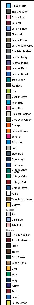 Yellow Port & Co Core Blend Tee. PC55