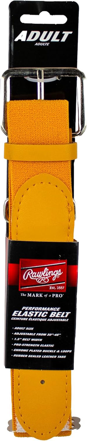 Rawlings Adjustable Baseball Softball Elastic Belt - Yellow Gold