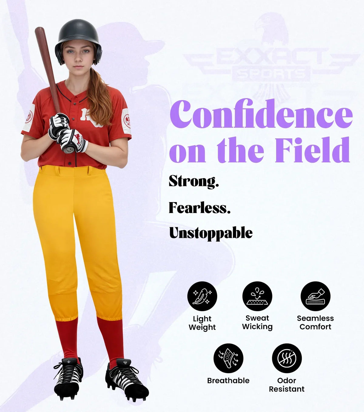 Yoga/knicker Style Softball Pants for Women (athletic Gold)