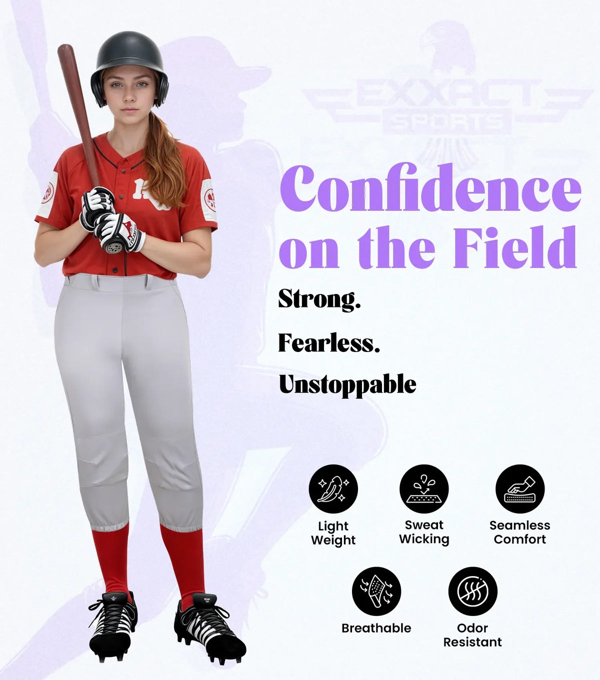 Yoga/knicker Style Softball Pants for Women (gray)