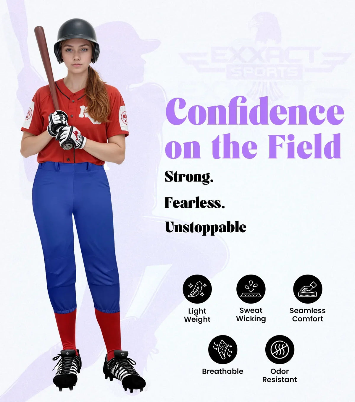 Yoga/knicker Style Softball Pants for Women (royal Blue)