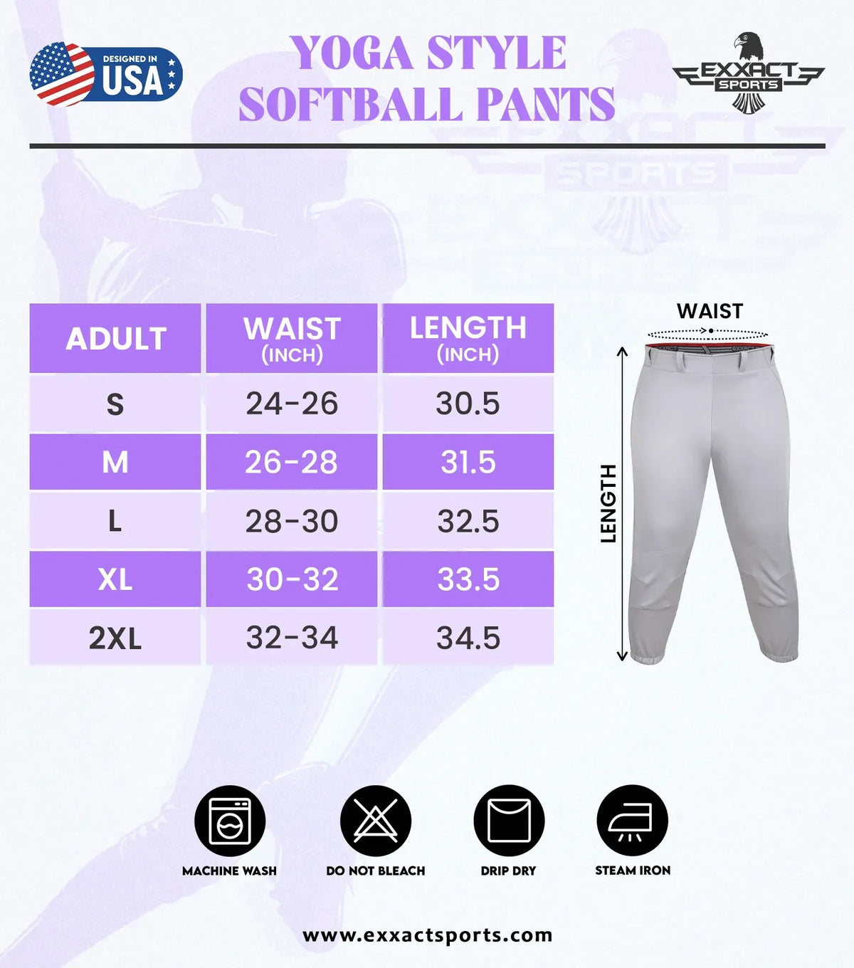 Yoga/knicker Style Softball Pants for Women (white/red)
