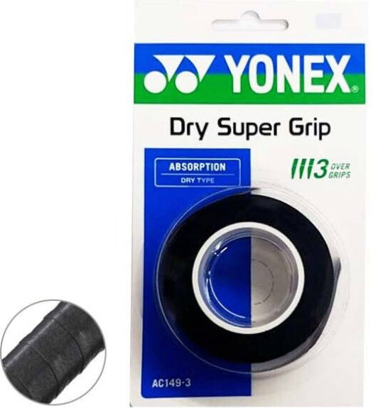 Yonex Dry Super Grap Overgrip (3x) - Black