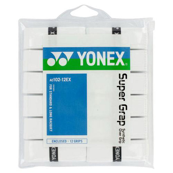 Yonex Wet Super Grap Overgrip (12x) (white) - Wht / Os