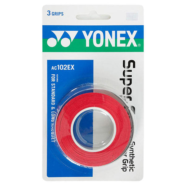 Yonex Wet Super Grap Overgrip (3x) (black) - Red / Os