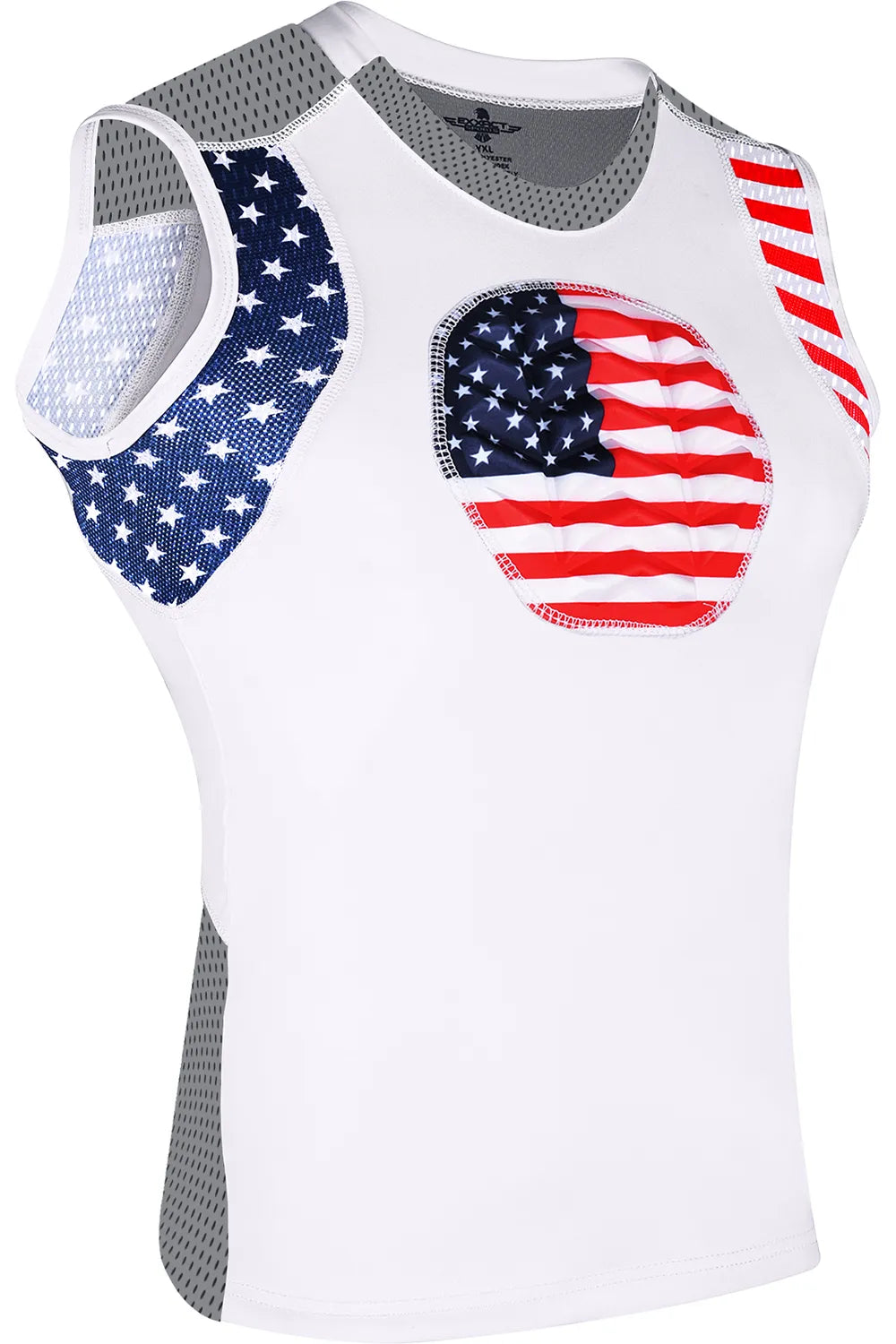 Youth Boys Baseball Chest Protector for Sternum Heart Protection (patriot) - X-small