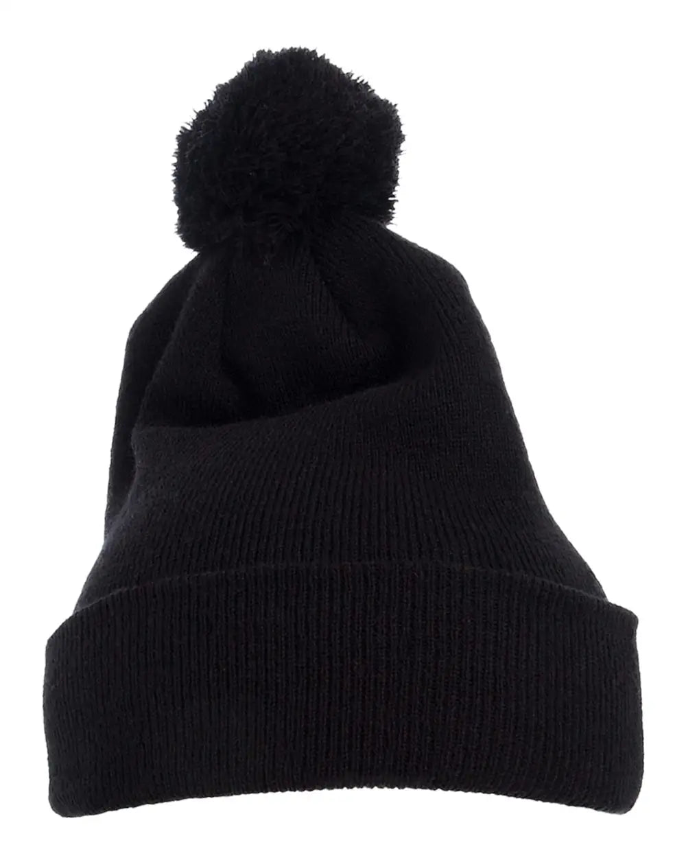 Yp Classics 1501p Cuff Knit Beanie w Pom - Black - one Size Fits Most