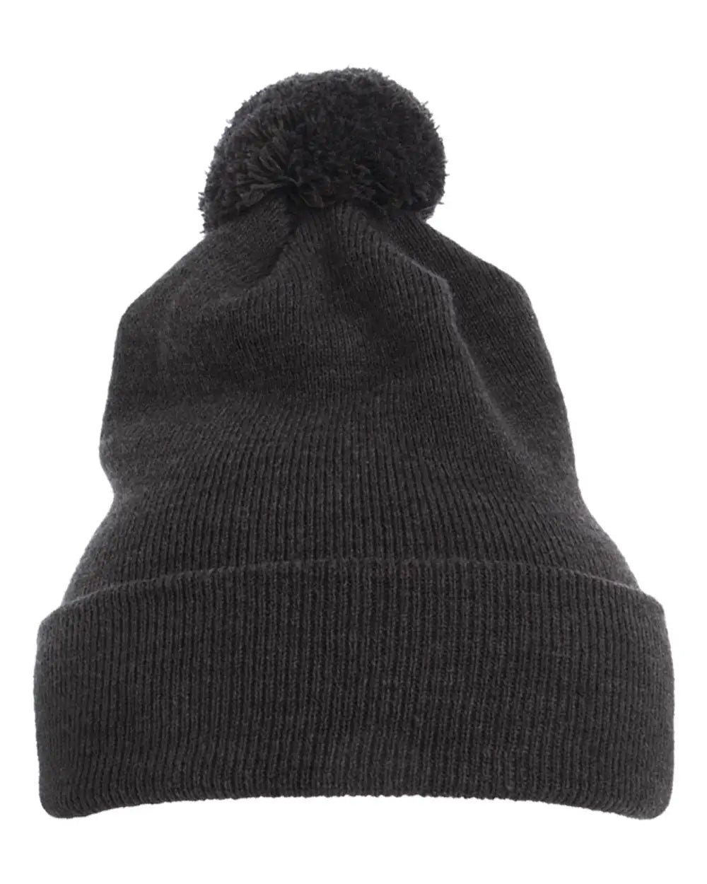 Yp Classics 1501p Cuff Knit Beanie w Pom - Dark Gray - one Size Fits Most