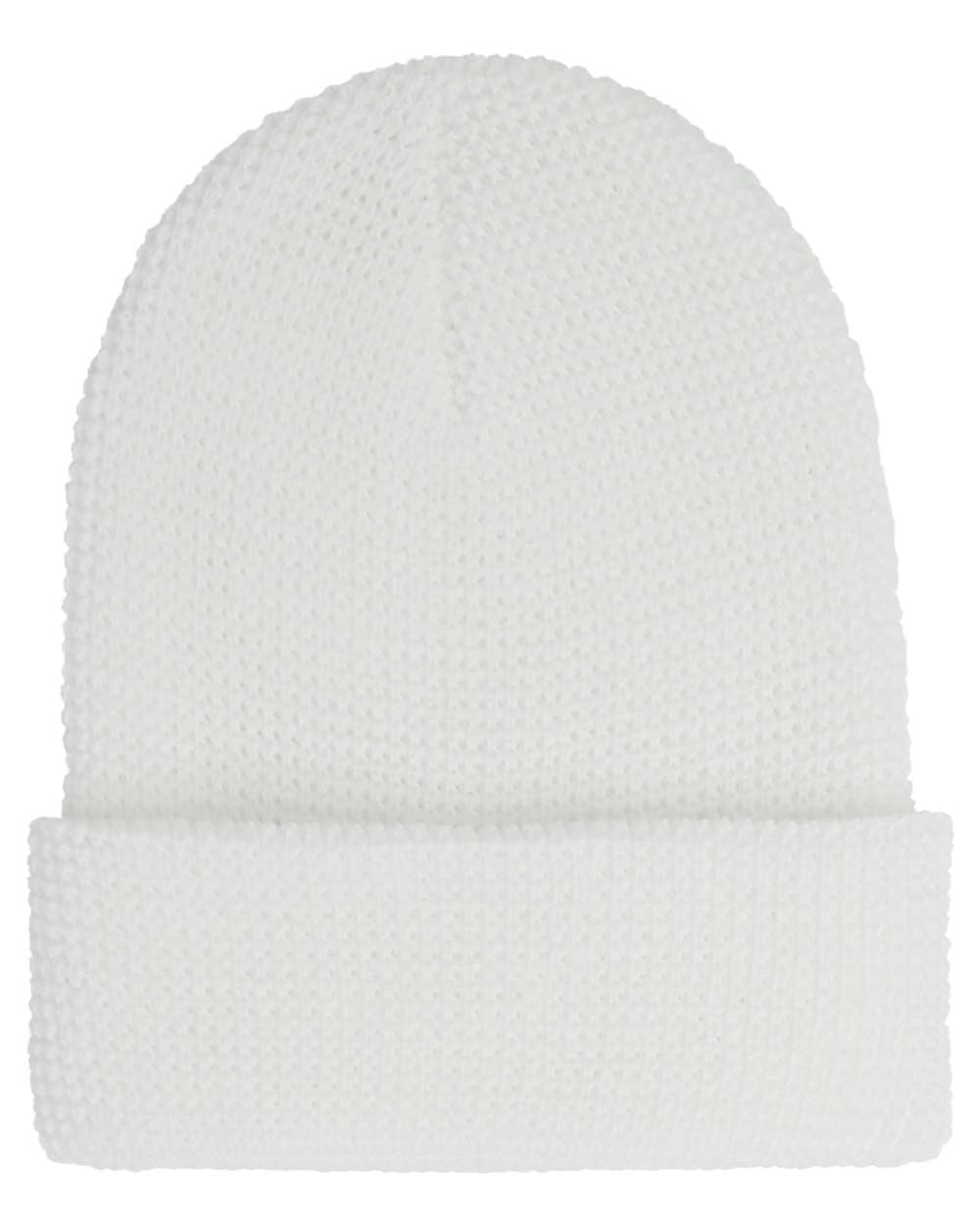 Yp Classics 2501kc Waffle Cuffed Beanie - White