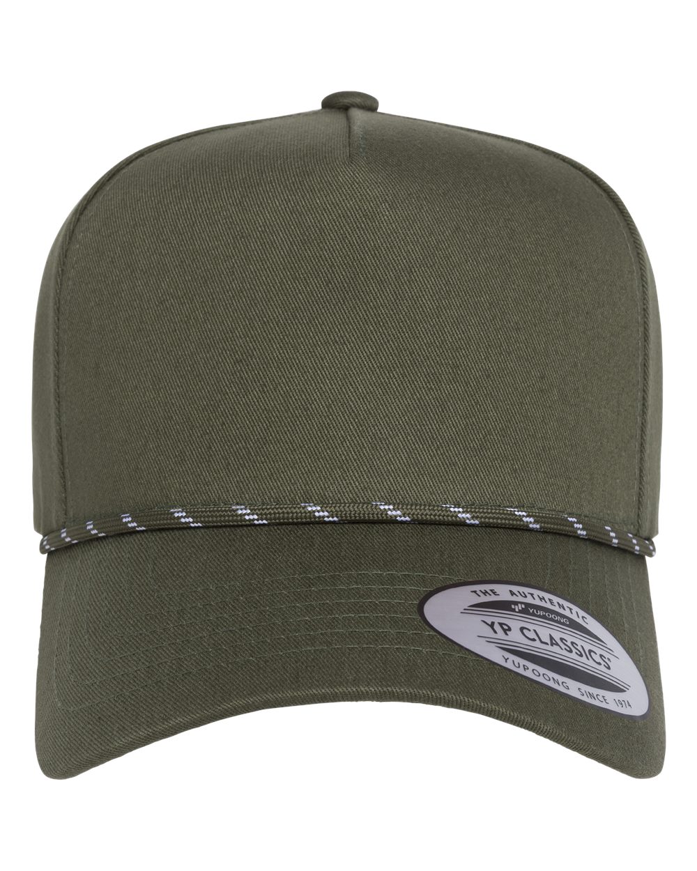 Yp Classics 5079bd Retro Cotton Blend Five-panel Rope Cap - Loden Green