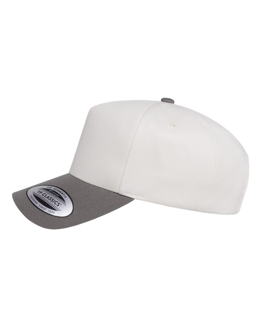 Yp Classics 5079s Retro Cotton Blend Trucker Snapback Cap - Grey White
