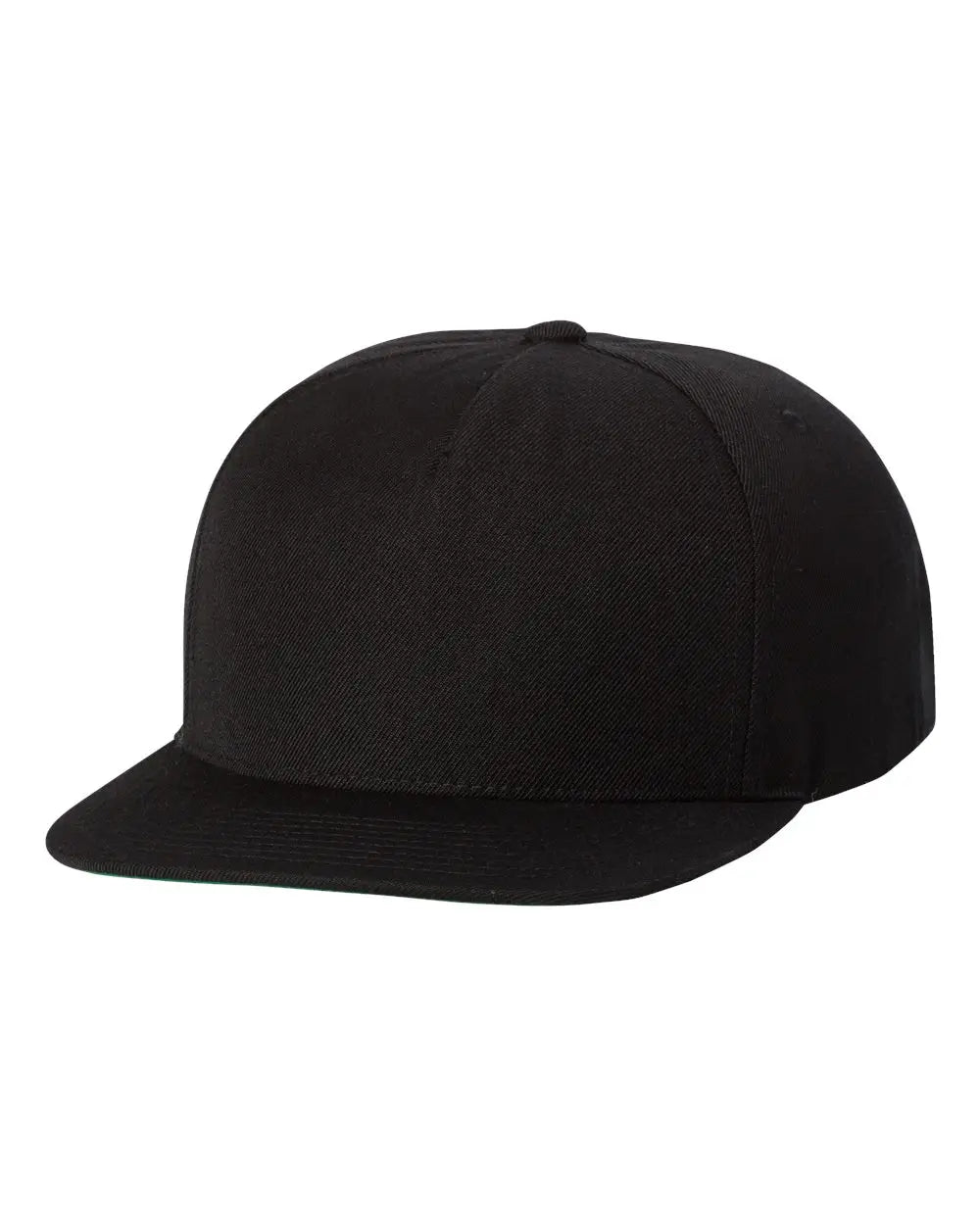 Yp Classics 5089m Premium Five-panel Snapback Cap - Black - one Size Fits Most