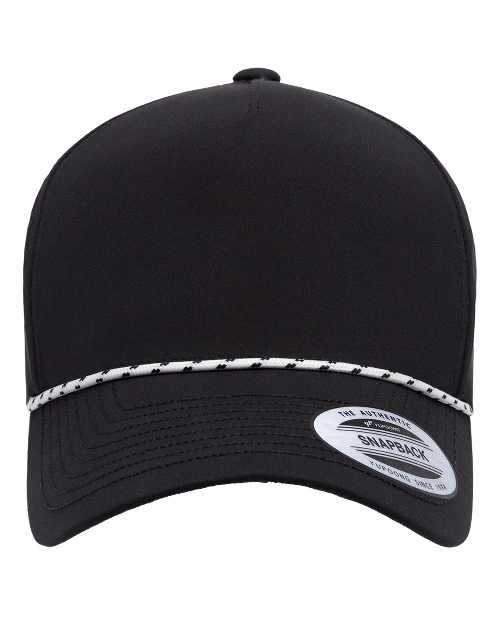 Yp Classics 5389bd Five-panel Perforated Rope Cap - Black