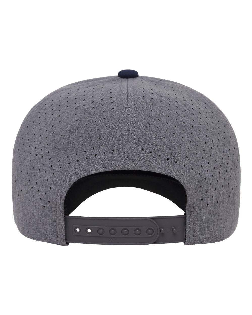Yp Classics 5389bd Five-panel Perforated Rope Cap - White Heather Grey Navy