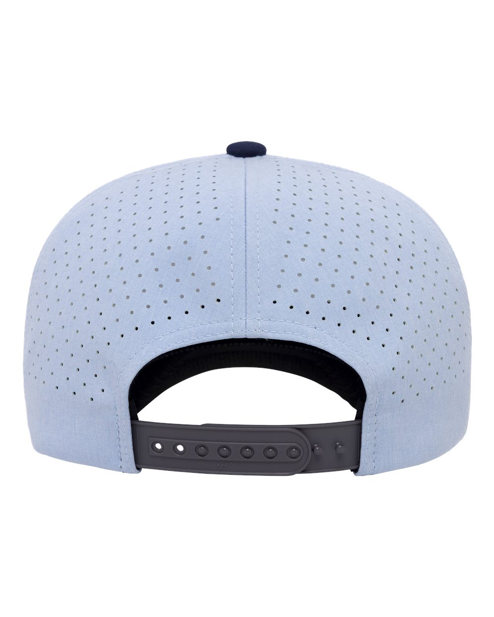 Yp Classics 5389bd Five-panel Perforated Rope Cap - White Light Sky Navy