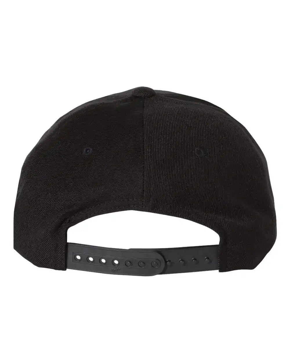 Yp Classics 5789m Premium Five-panel Curved Bill Snapback Cap - Black - Adjustable