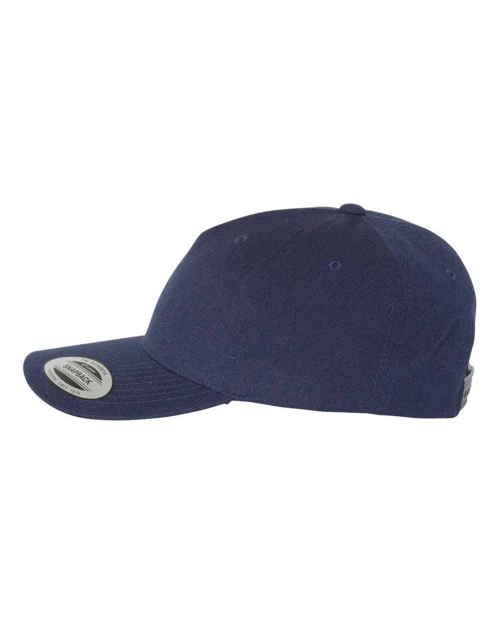 Yp Classics 5789m Premium Five-panel Curved Bill Snapback Cap - Navy - one Size Fits Most