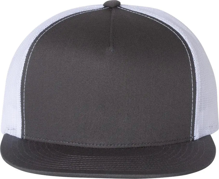 Yp Classics 6006 Five-panel Classic Trucker Cap - Charcoal White - one Size Fits Most