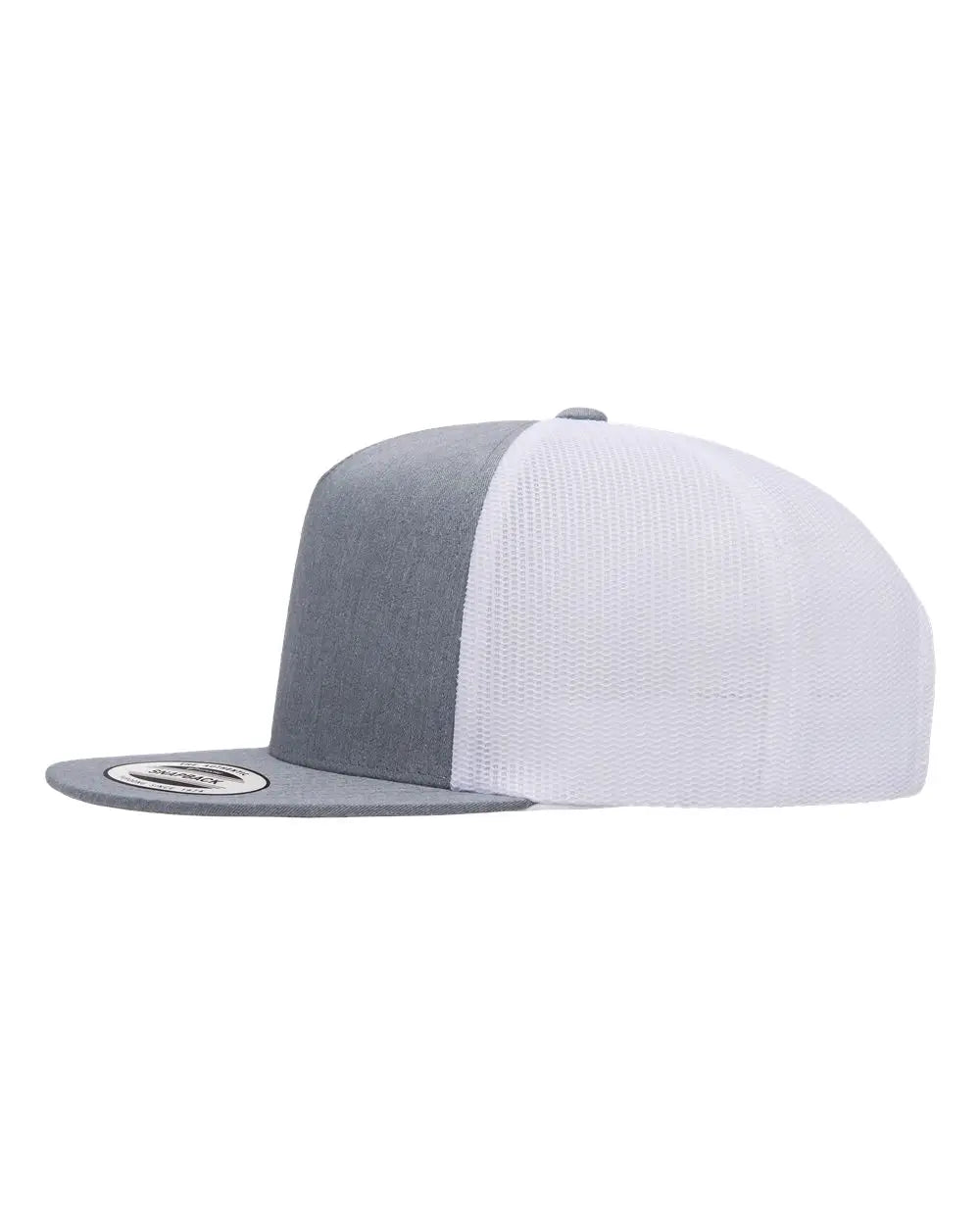 Yp Classics 6006 Five-panel Classic Trucker Cap - Heather White - one Size Fits Most