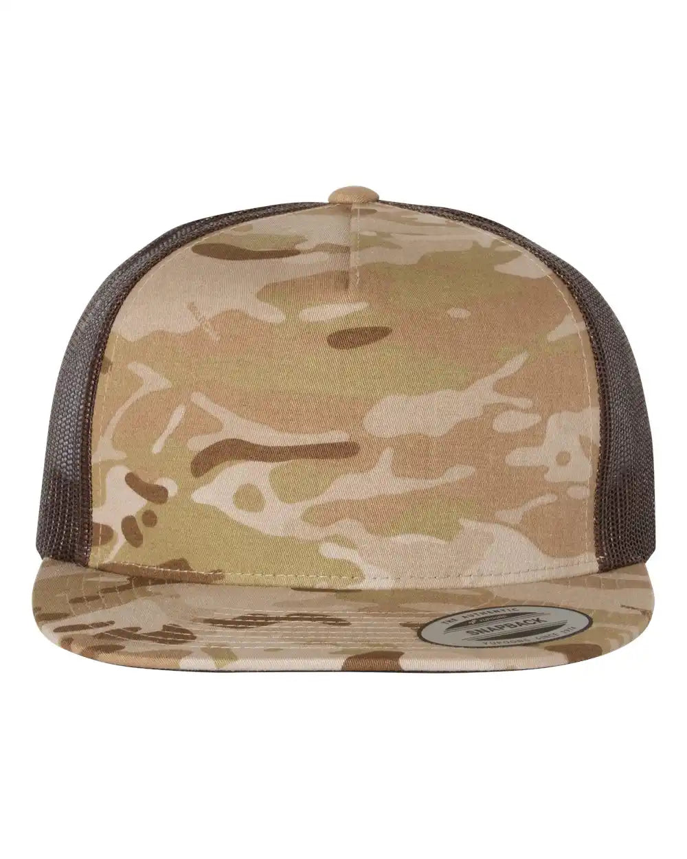 Yp Classics 6006 Five-panel Classic Trucker Cap - Multicam Arid Brown - Arid/ / Adjustable