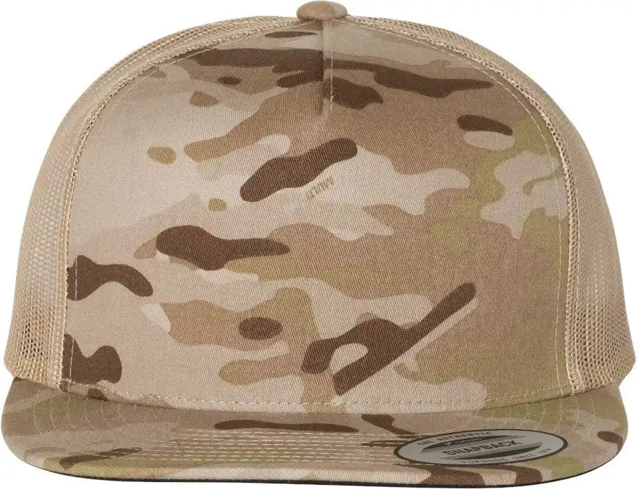 Yp Classics 6006 Five-panel Classic Trucker Cap - Multicam Arid Tan - Arid/ / Adjustable