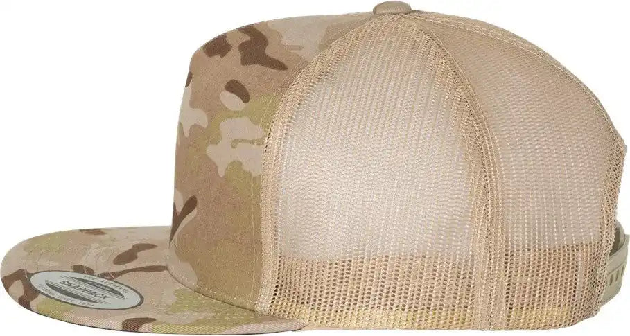 Yp Classics 6006 Five-panel Classic Trucker Cap - Multicam Arid Tan - Arid/ / Adjustable
