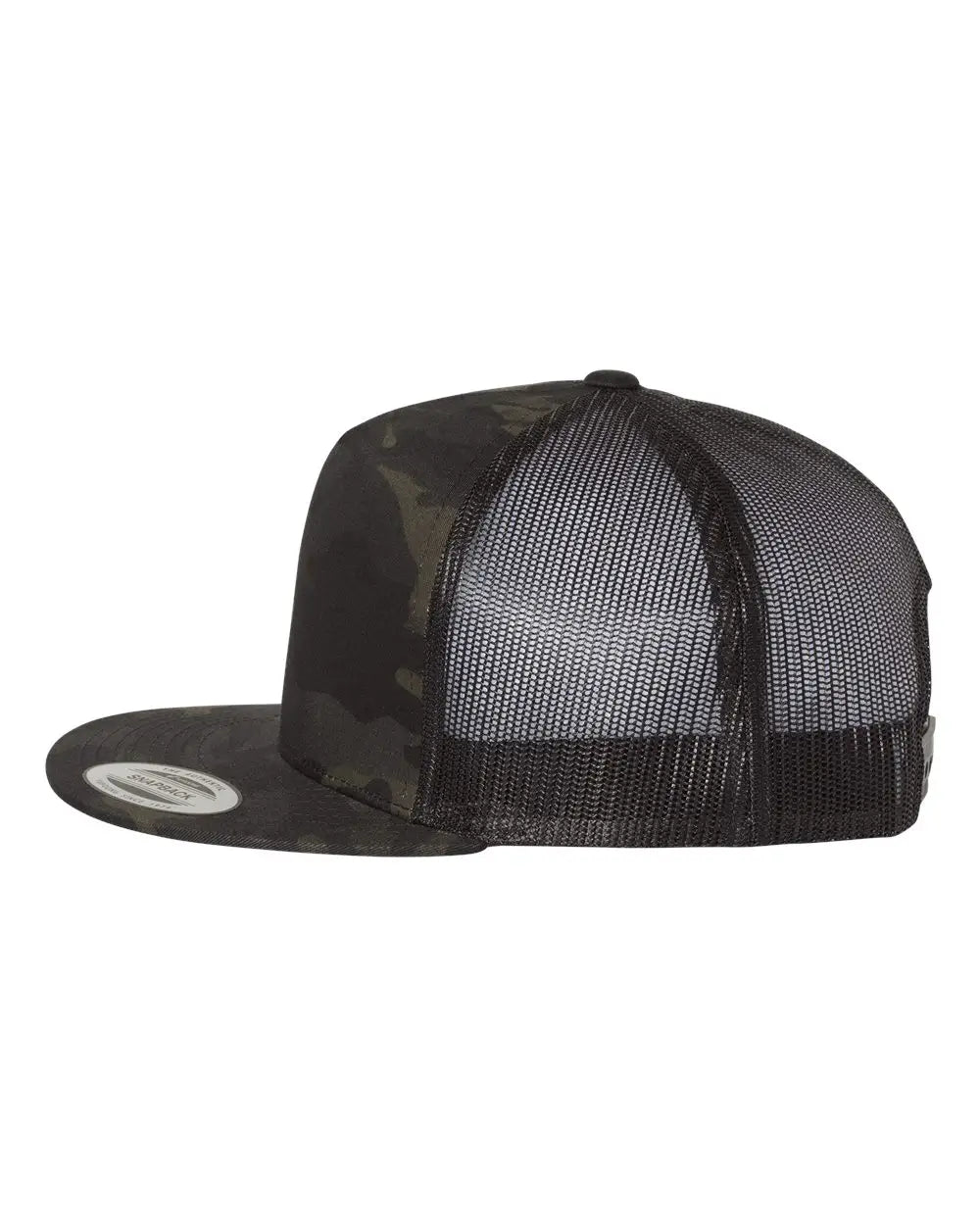 Yp Classics 6006 Five-panel Classic Trucker Cap - Multicam Black - one Size Fits Most