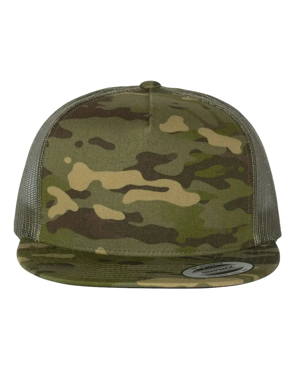 Yp Classics 6006 Five-panel Classic Trucker Cap - Multicam Tropic Green - one Size Fits Most